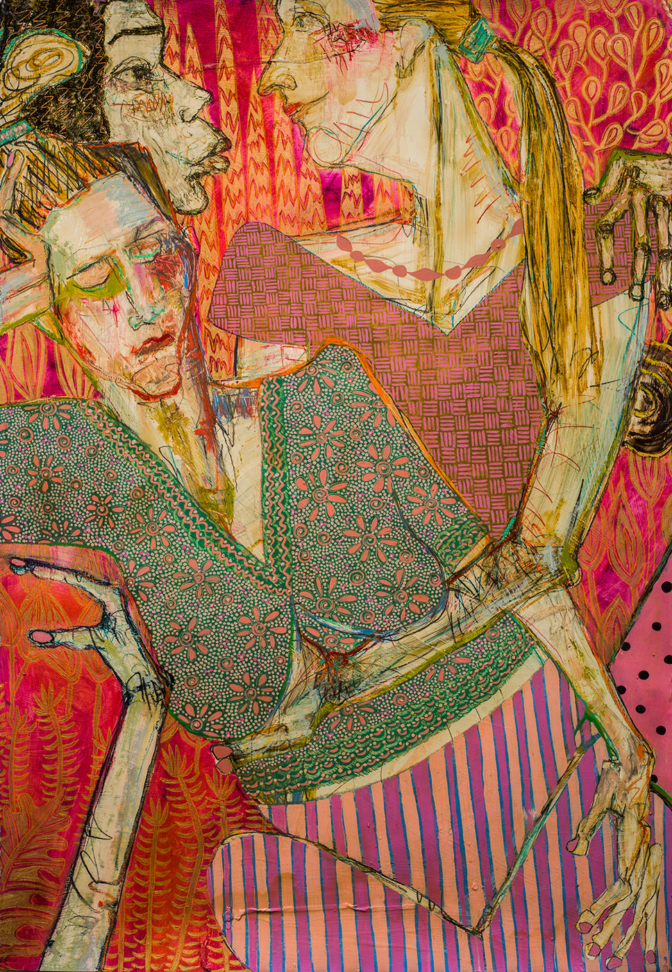 Pink Artwork, a 22 foot painting. Scroll sideways to view.