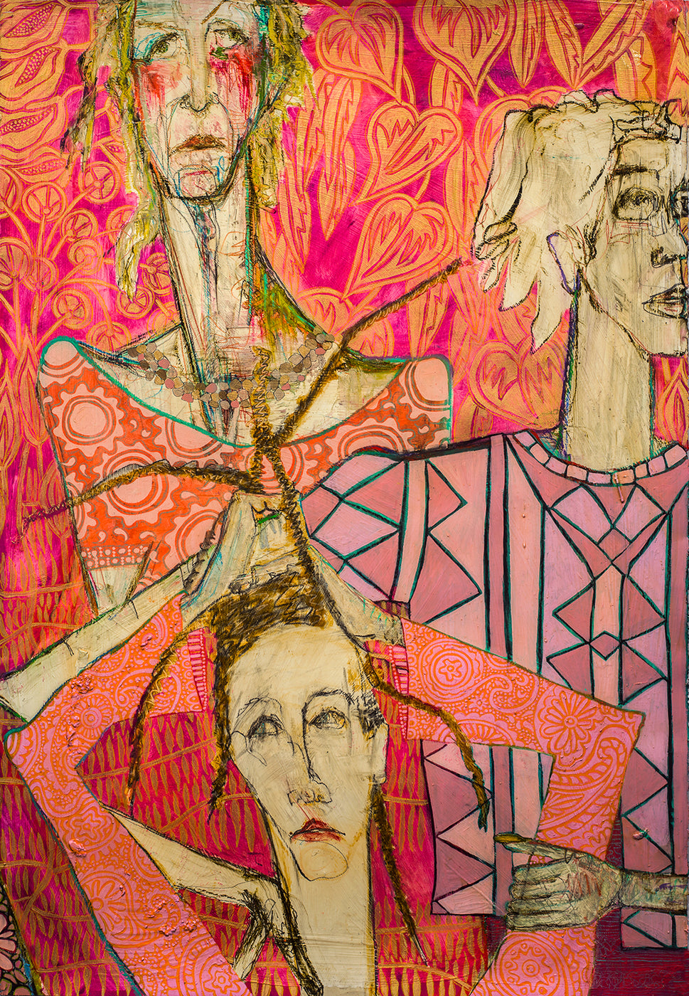 Pink Artwork, a 22 foot painting. Scroll sideways to view.