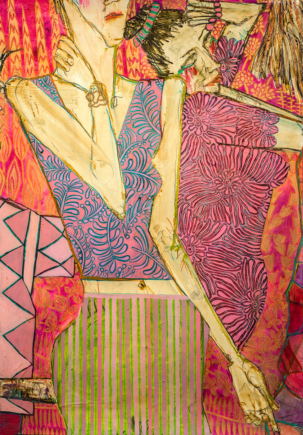 Pink Artwork, a 22 foot painting. Scroll sideways to view.