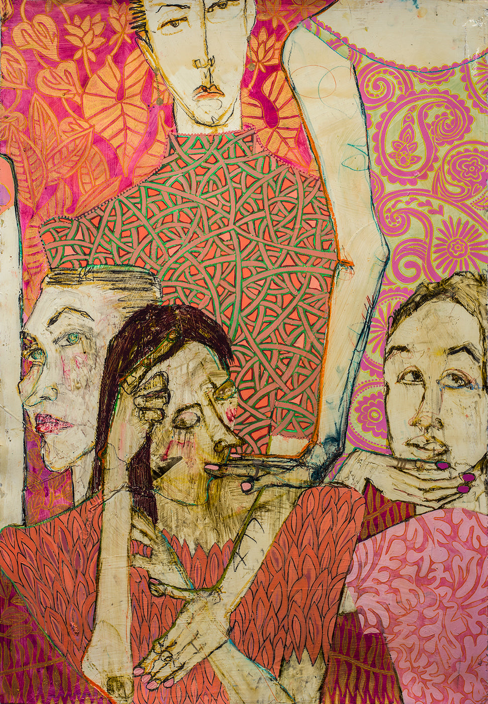 Pink Artwork, a 22 foot painting. Scroll sideways to view.