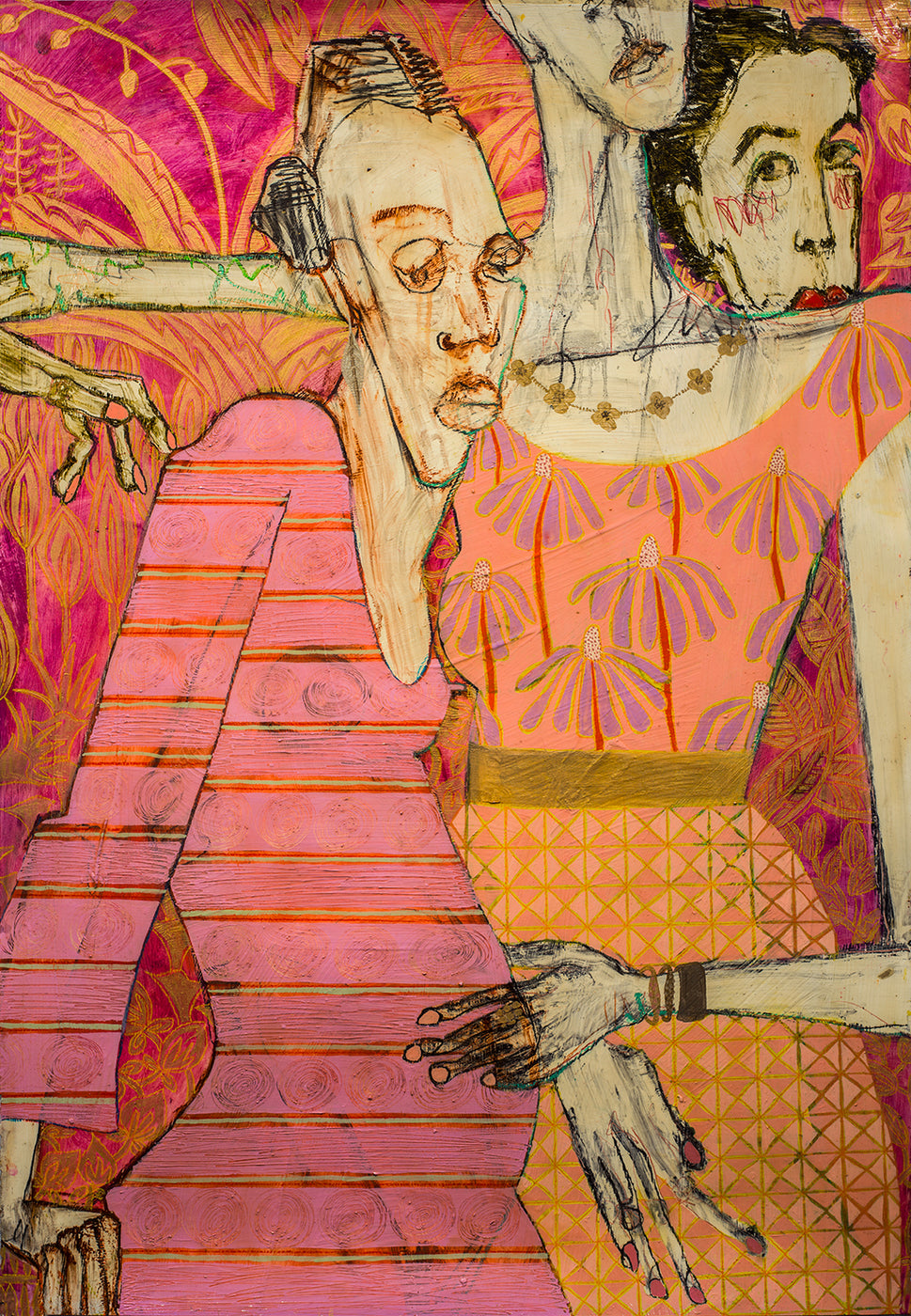Pink Artwork, a 22 foot painting. Scroll sideways to view.