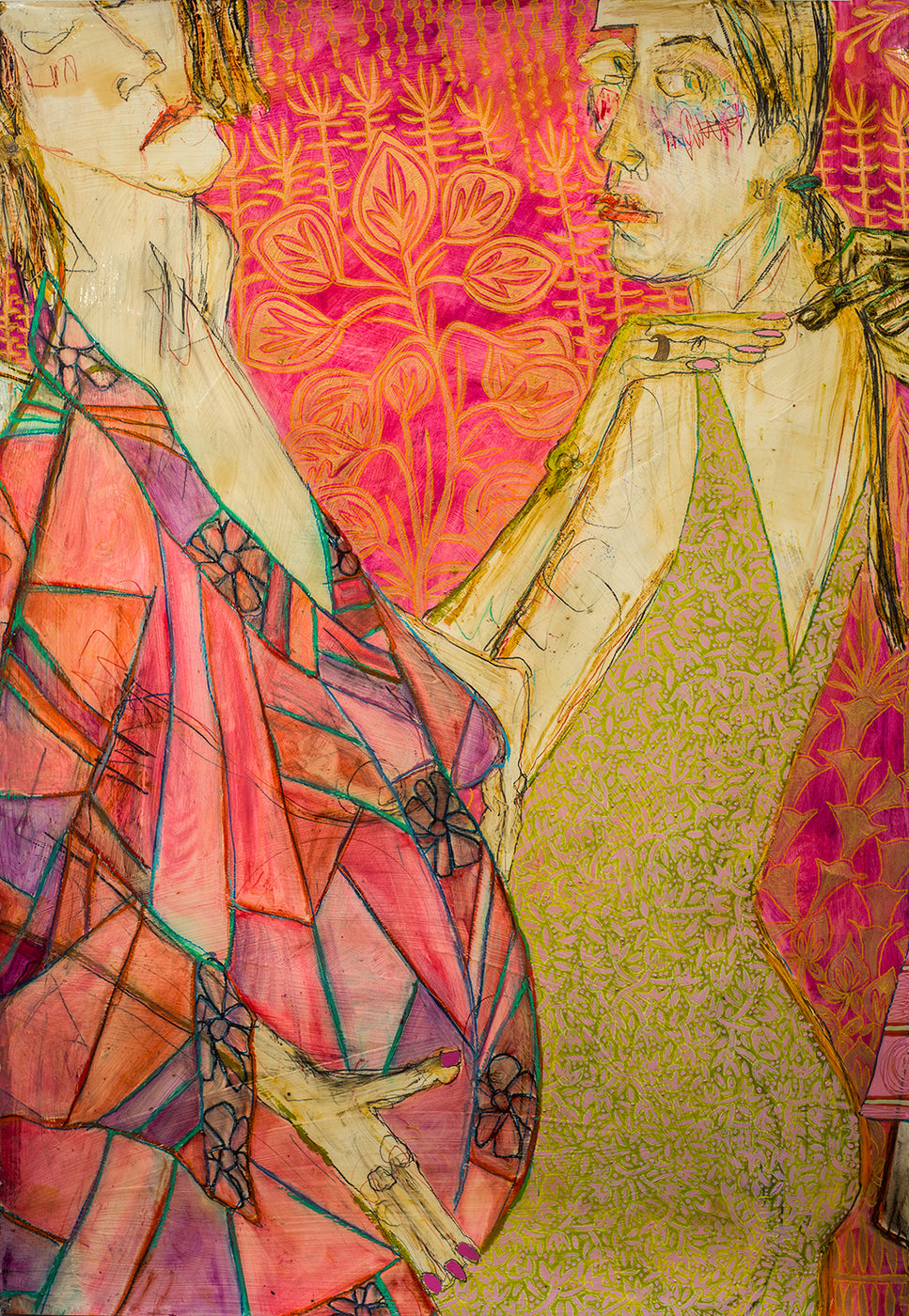 Pink Artwork, a 22 foot painting. Scroll sideways to view.